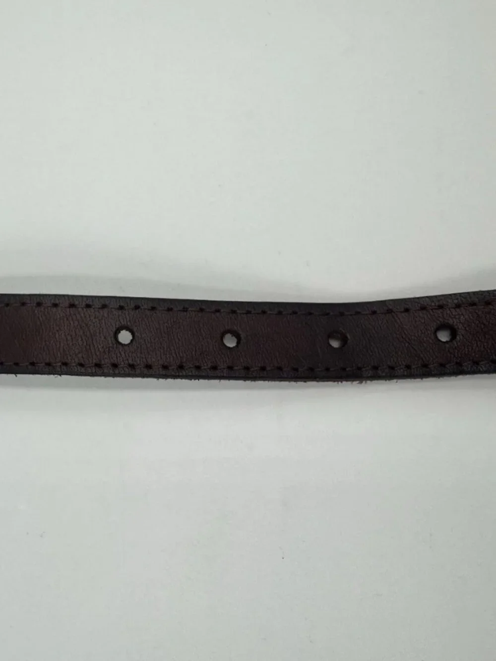 Hollister Braided Leather Belt Brown Skinny Y2K Boho L/XL